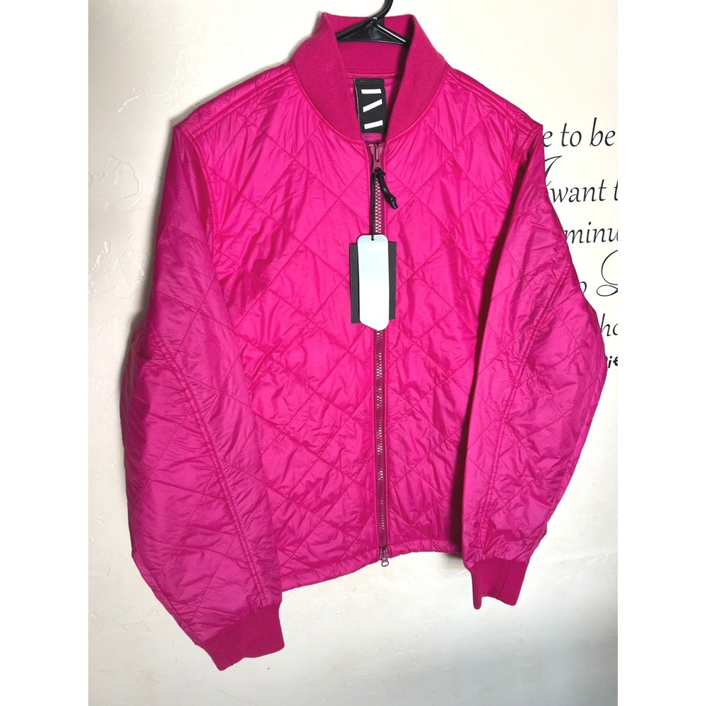 The Very Warm Primaloft Quilted Bomber Jacket Fuchsia Pink Medium NWT Barbie